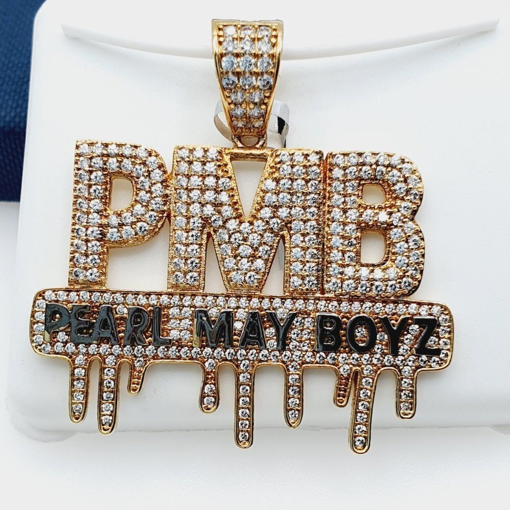 14K Gold Plated Cubic Zircon Pendant, INUS1BR253